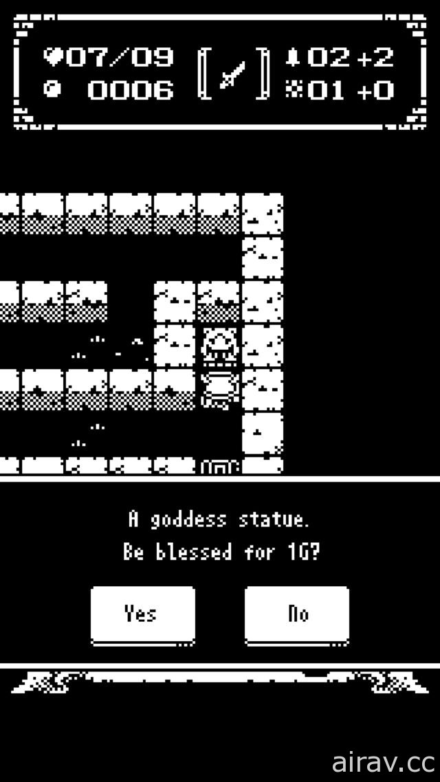 【試玩】手機冒險遊戲《1-Bit 尋寶探險》介紹 在黑白迷宮中風騷走位