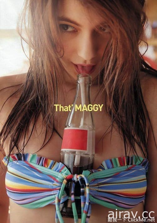 超萌混血模特儿《マギー MAGGY》，穿比基尼露出性感屁沟！