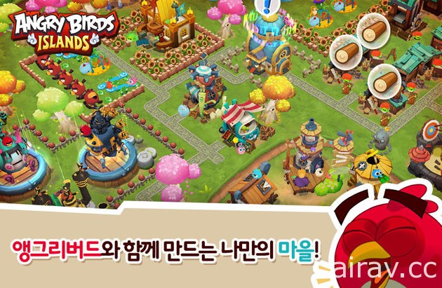 《愤怒鸟》最新作《Angry Birds Island》将于韩国展开封测 鸟和猪联手建立村庄