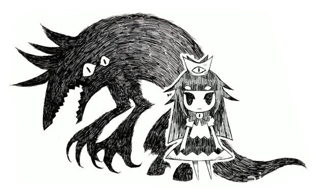 《说谎公主与盲眼王子》绘本风新作游戏发表 怪物公主与盲眼王子的奇妙互动