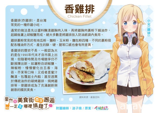 台灣小吃擬人企劃 釋出雞排「小光」人物設定 官方同步公開二創相關規範