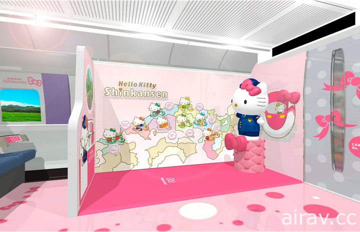 JR 西日本宣布「Hello Kitty」新幹線 6 月 30 日起上路 車廂內裝設計亮相