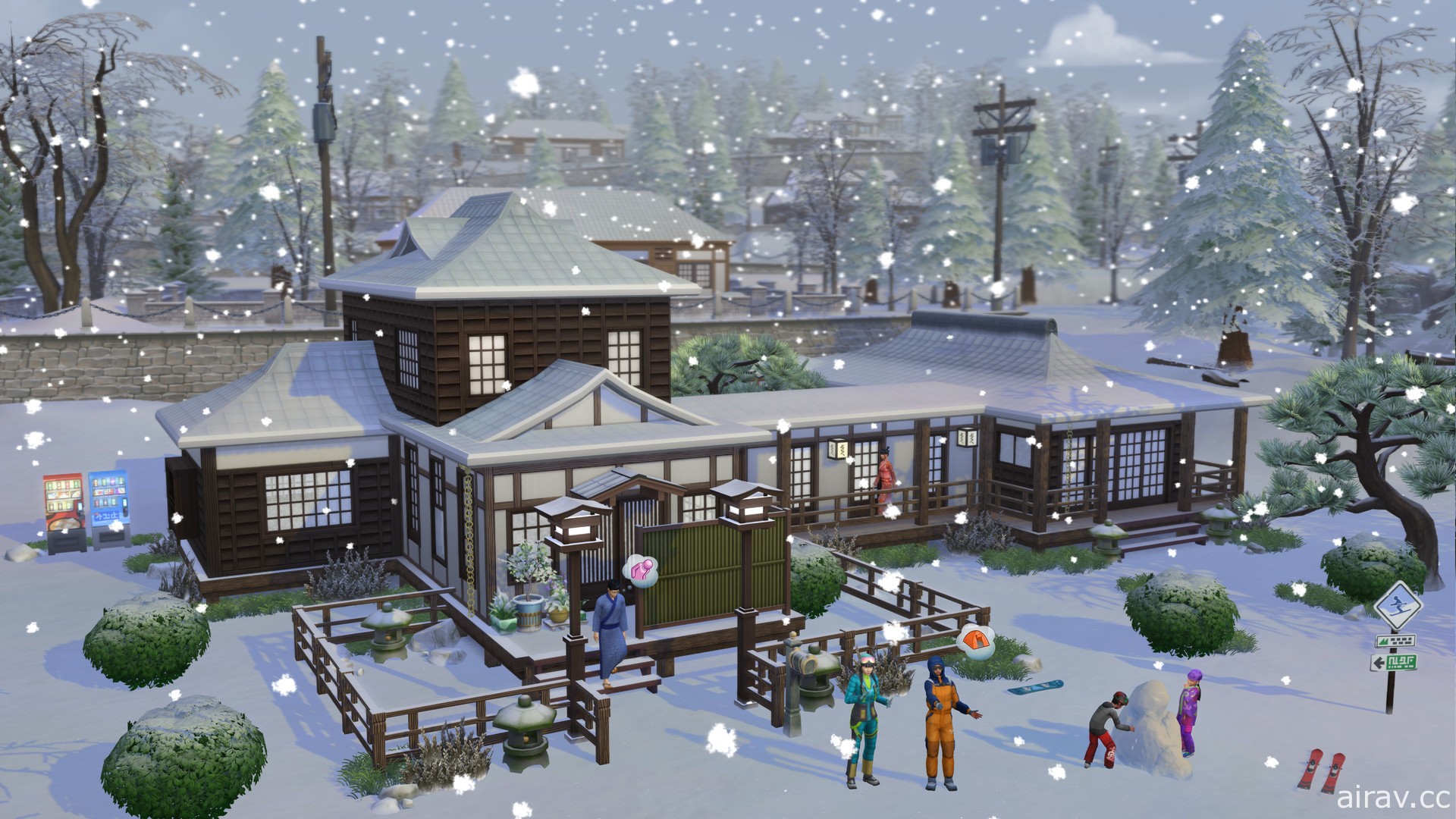 《模擬市民 4》新資料片《雪國勝地》11 月上市 打造日本風住家、享受雪上運動