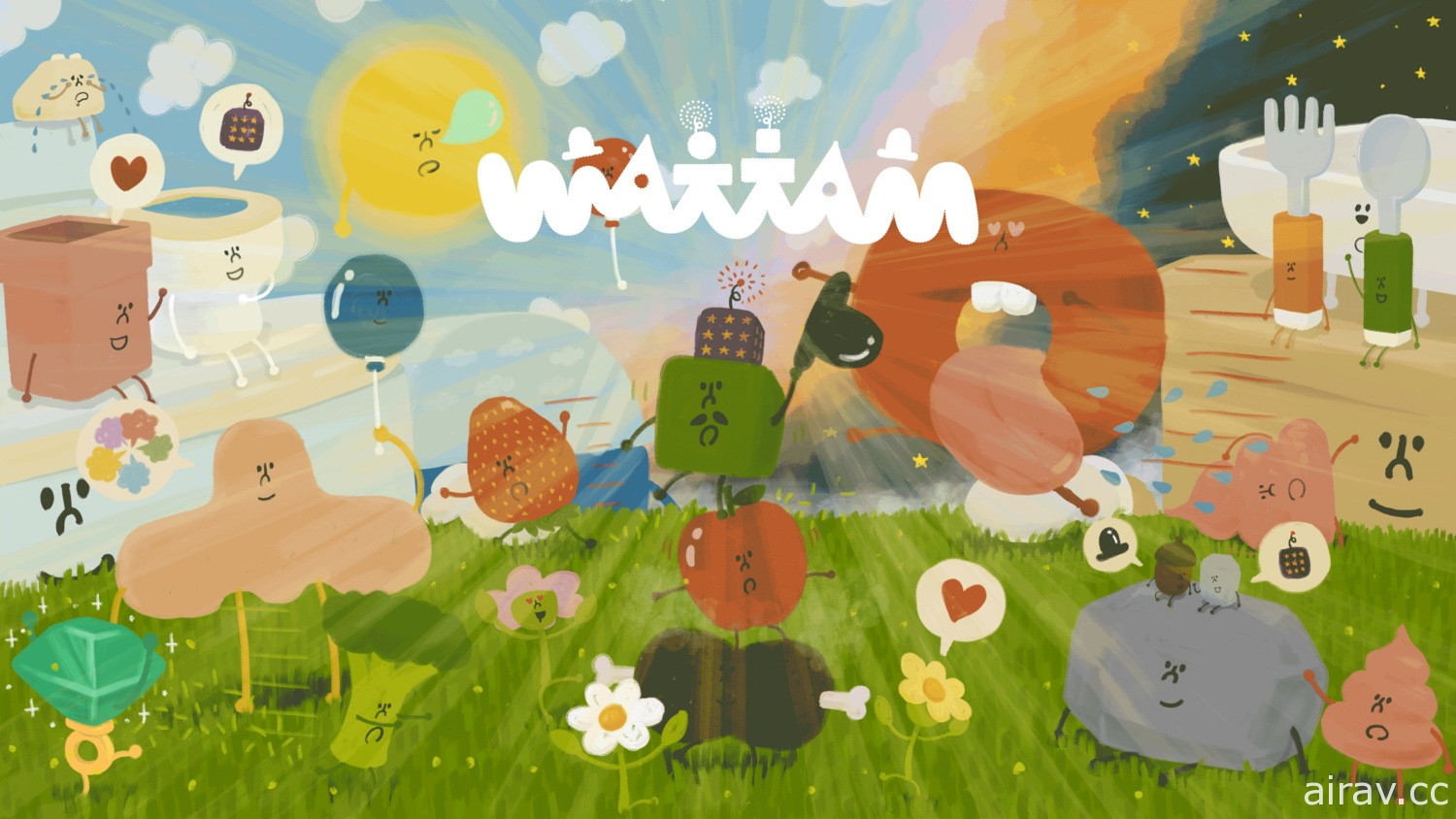 講述歡樂新作《Wattam》今日登陸 Steam　與馬桶、壽司等交朋友