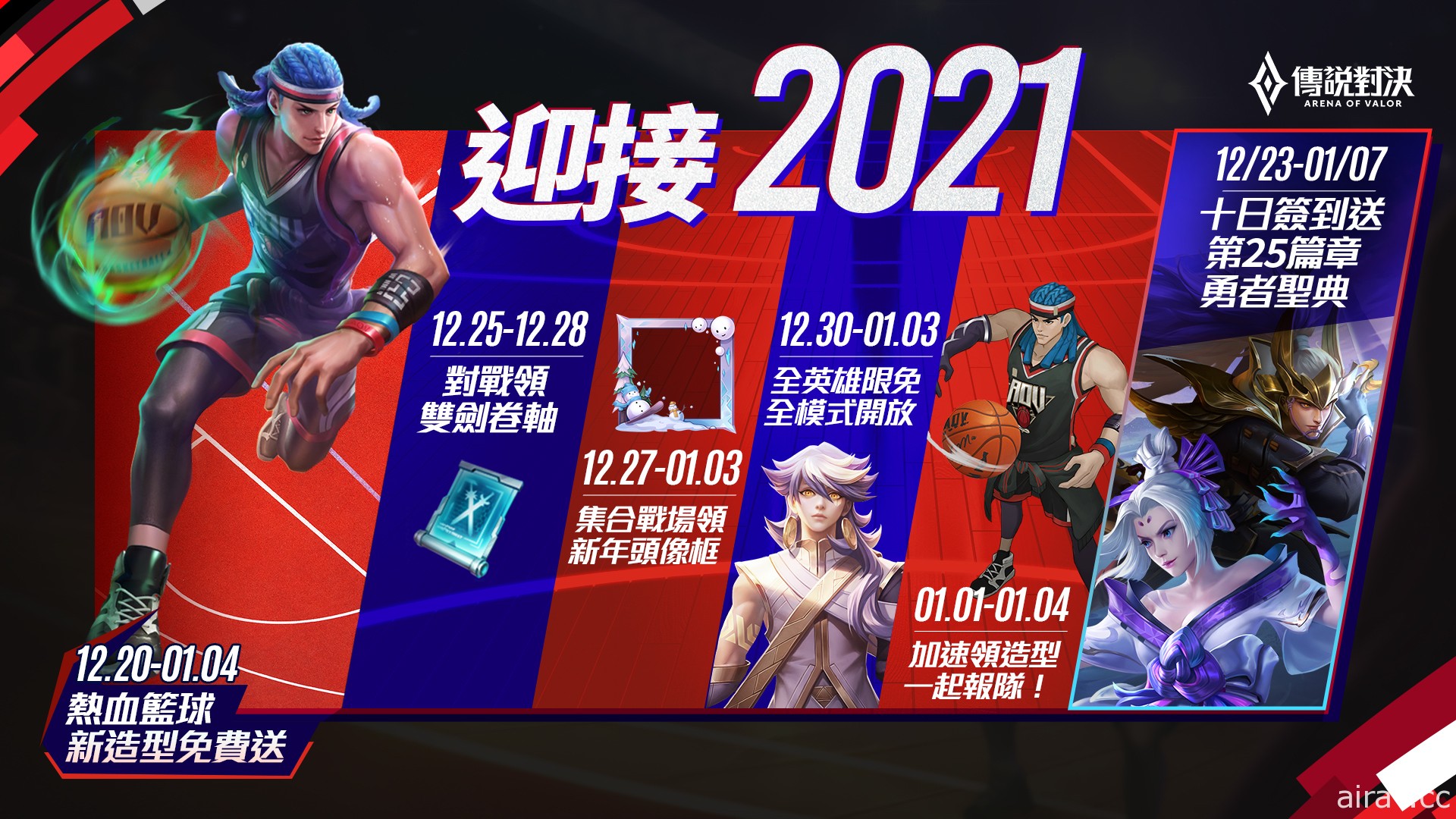 《Garena 傳說對決》首波跨年活動上線 邀玩家一同迎接 2021 年到來