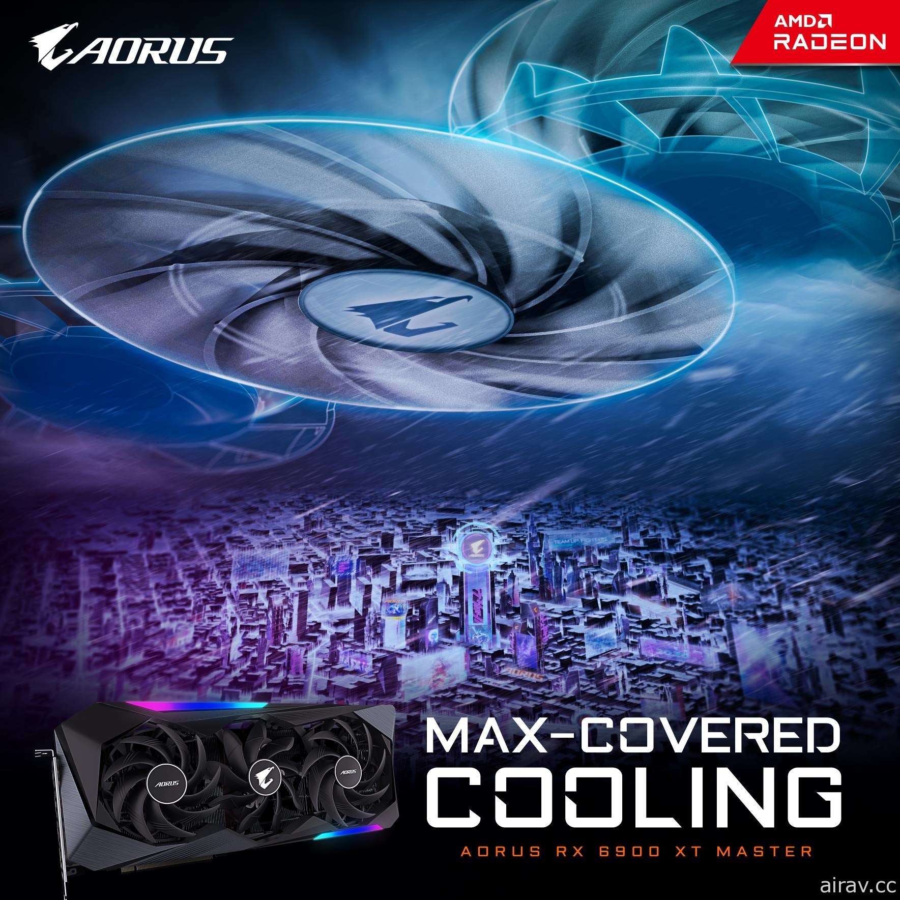 技嘉推出 Radeon RX 6900 XT 系列顯示卡 AORUS MASTER 導入超飽和散熱技術