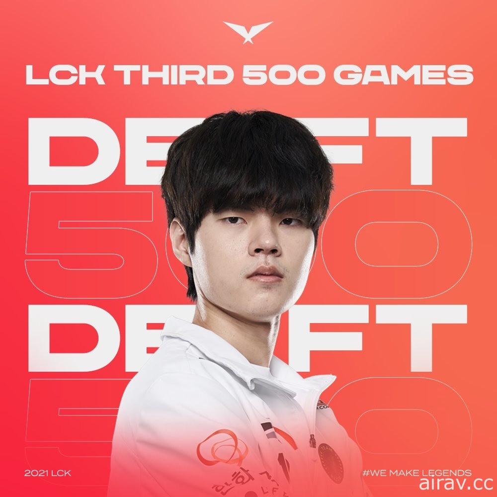 《英雄聯盟》韓國知名選手 Deft 達成 LCK 出賽 500 場紀錄