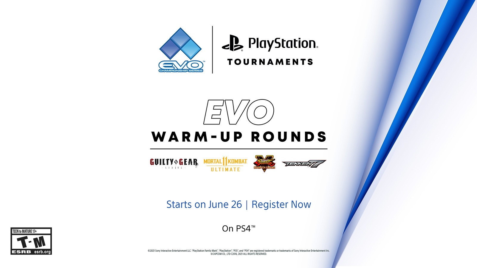 Evo 社群系列賽 PlayStation 4 賽事行程表揭曉