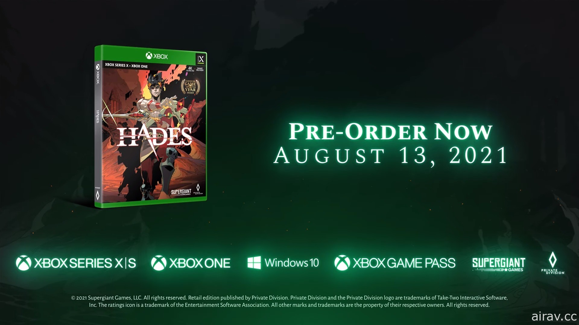 【E3 21】《黑帝斯 Hades》將於 8 月登上 Xbox Game Pass