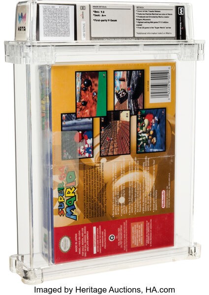 未开封的《超级玛利欧 64》卡带以破纪录的 156 万美金拍卖成交