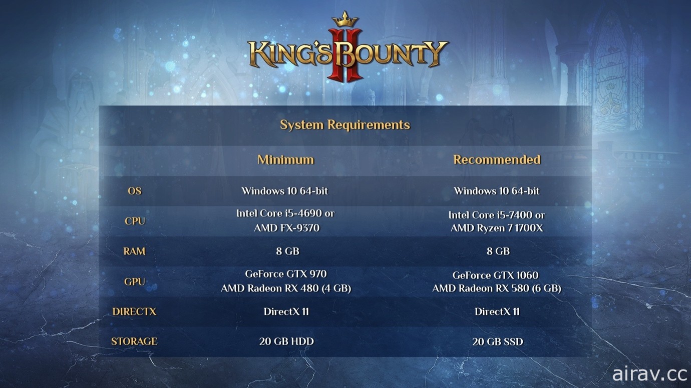 《國王的恩賜 2》宣布遊戲完成製作 公開 PC 硬體需求資訊