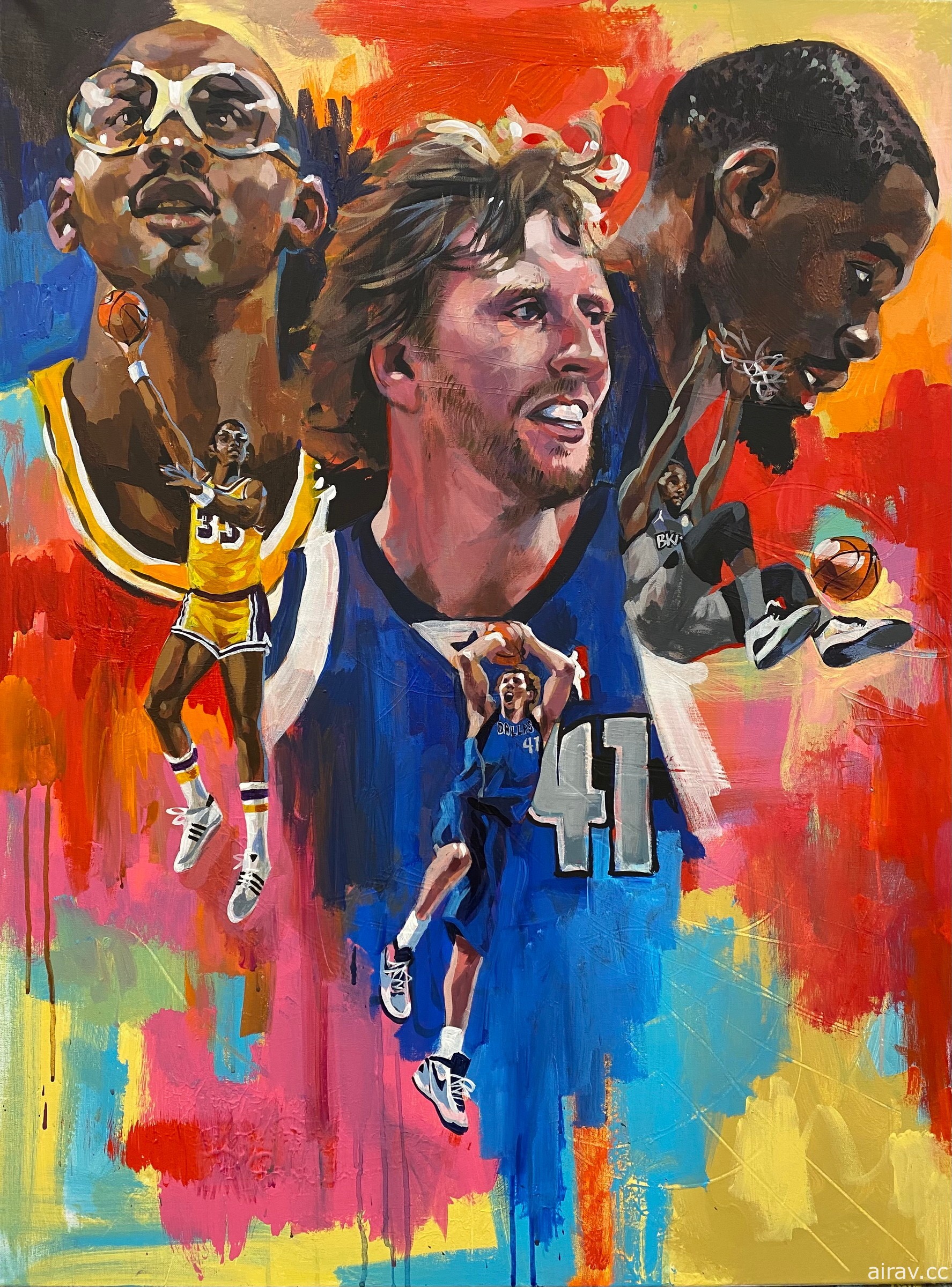 《NBA 2K22》公布 75 周年紀念版封面插畫 邀請杜蘭特、諾威斯基與賈霸擔任封面球星