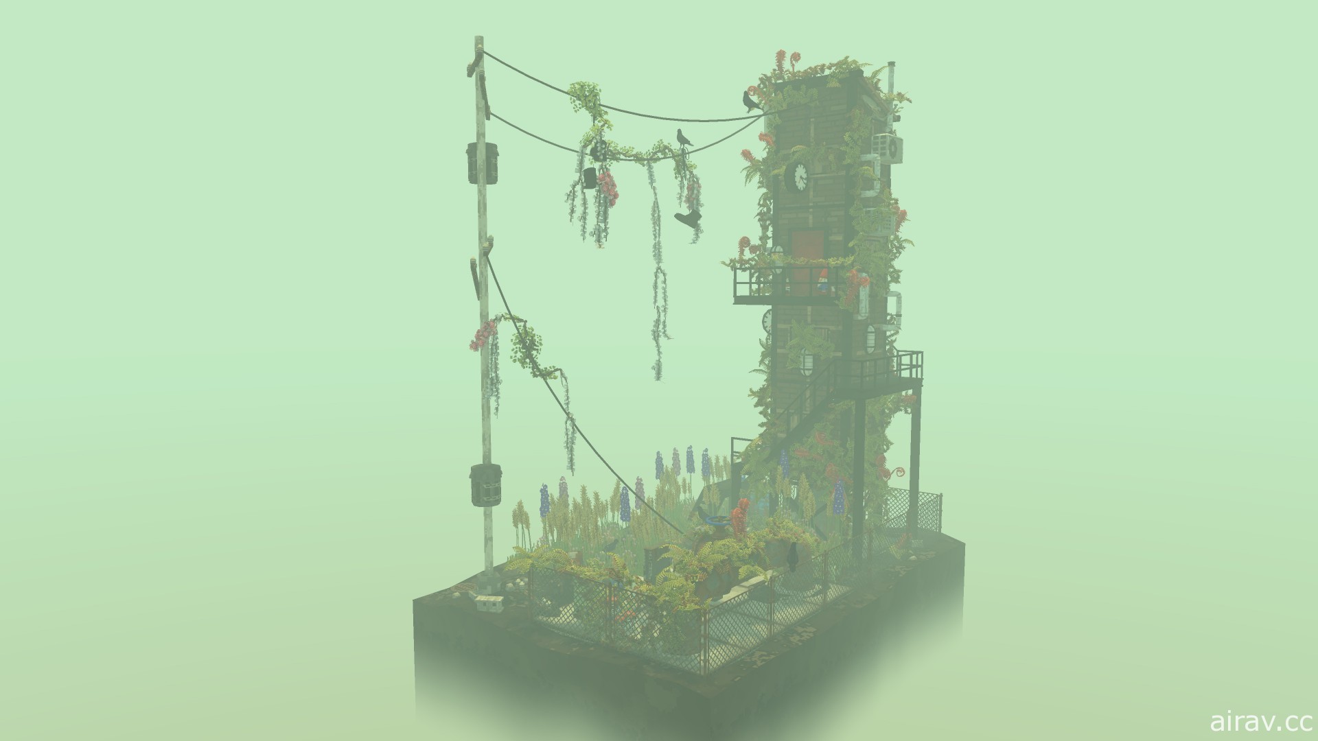休闲游戏《云中庭》正式登陆 Steam 平台 在废弃荒地上种植生态庭院
