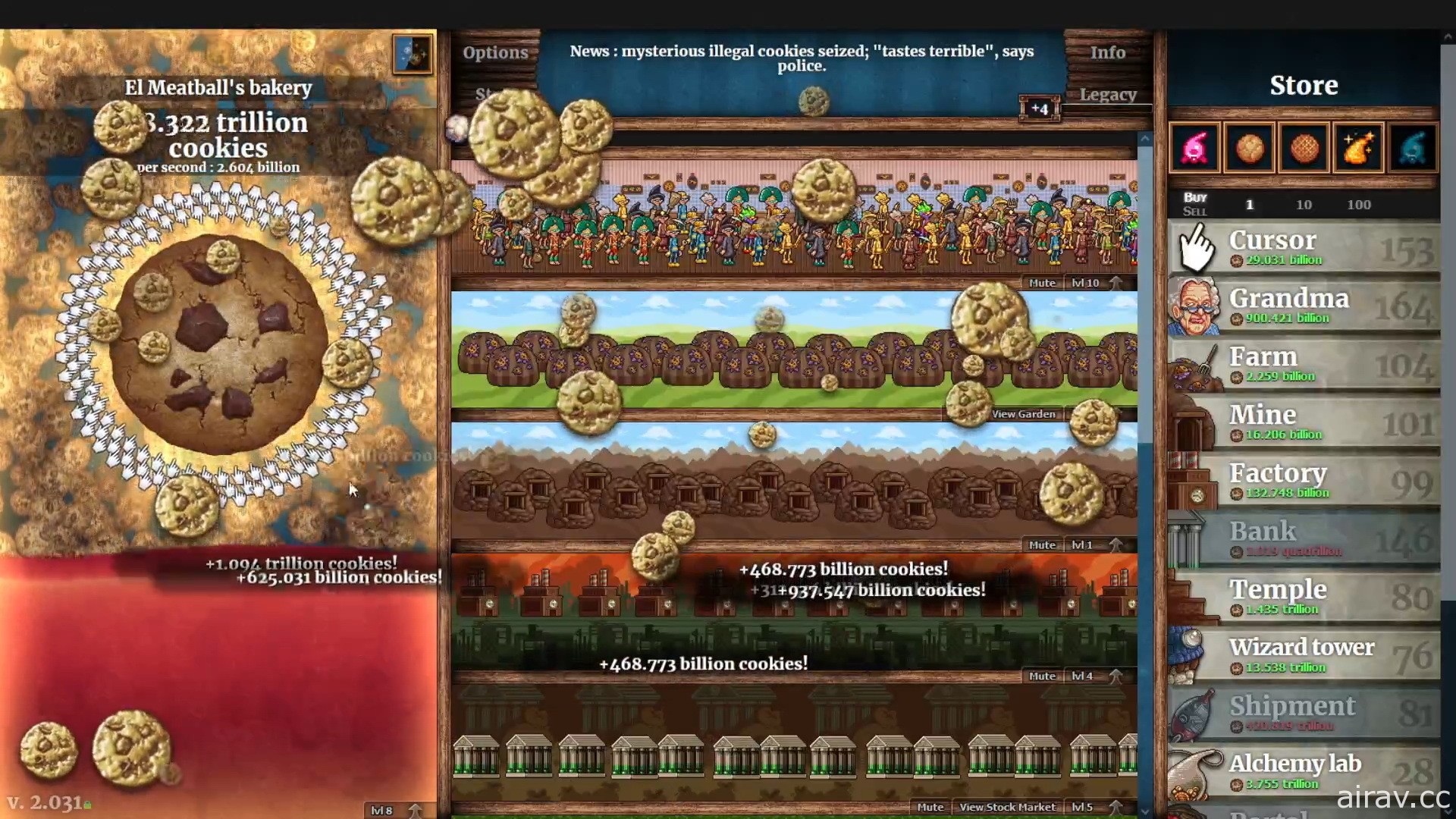 點擊放置型遊戲《Cookie Clicker》PC 版上市 與老奶奶瘋狂製作餅乾！
