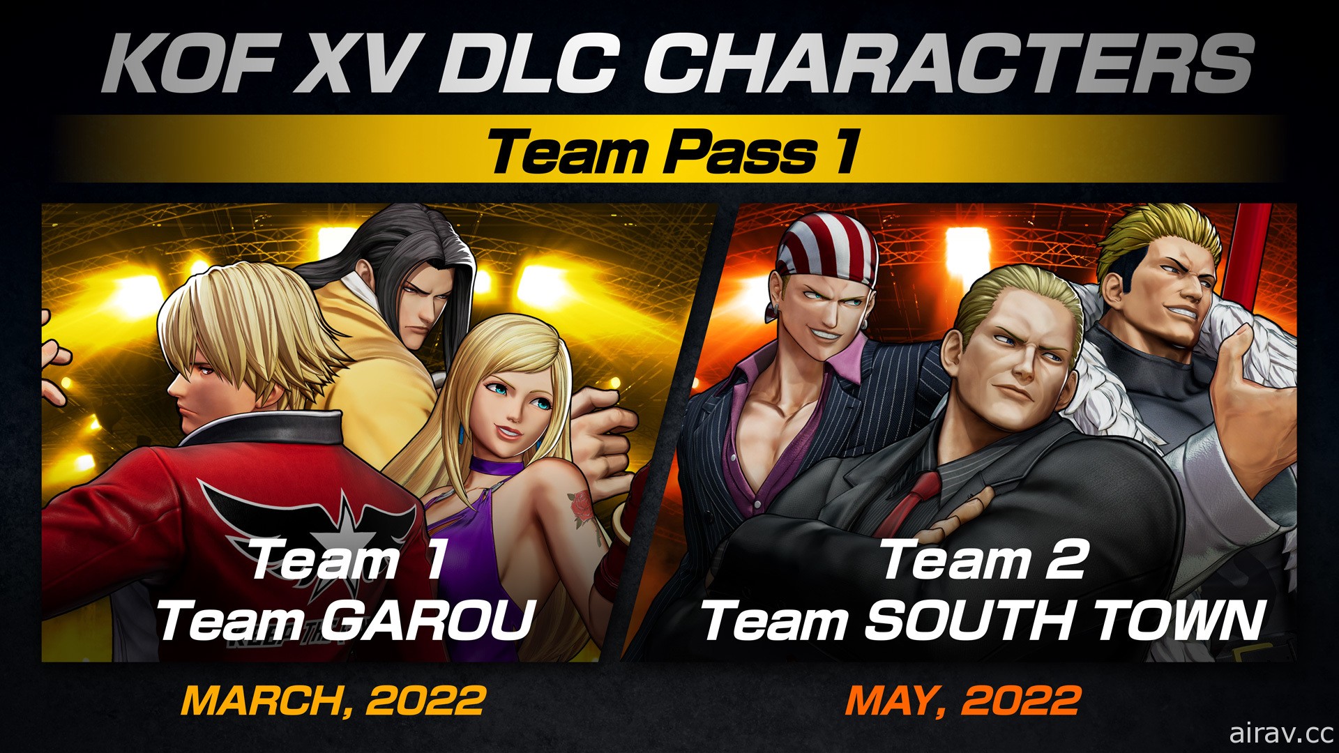 《拳皇 XV》DLC 參戰陣容將由「餓狼狼之印記隊」及「南鎮隊」打頭陣