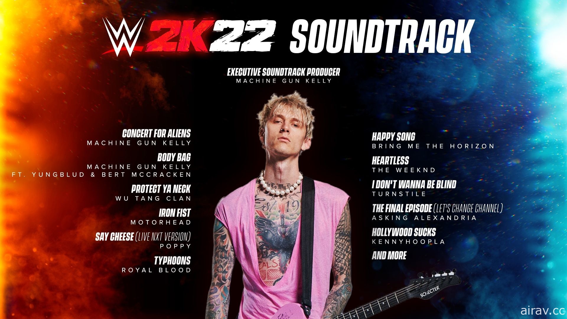 《WWE 2K22》宣布與美國知名饒舌歌手機關槍凱利 Machine Gun Kelly 合作
