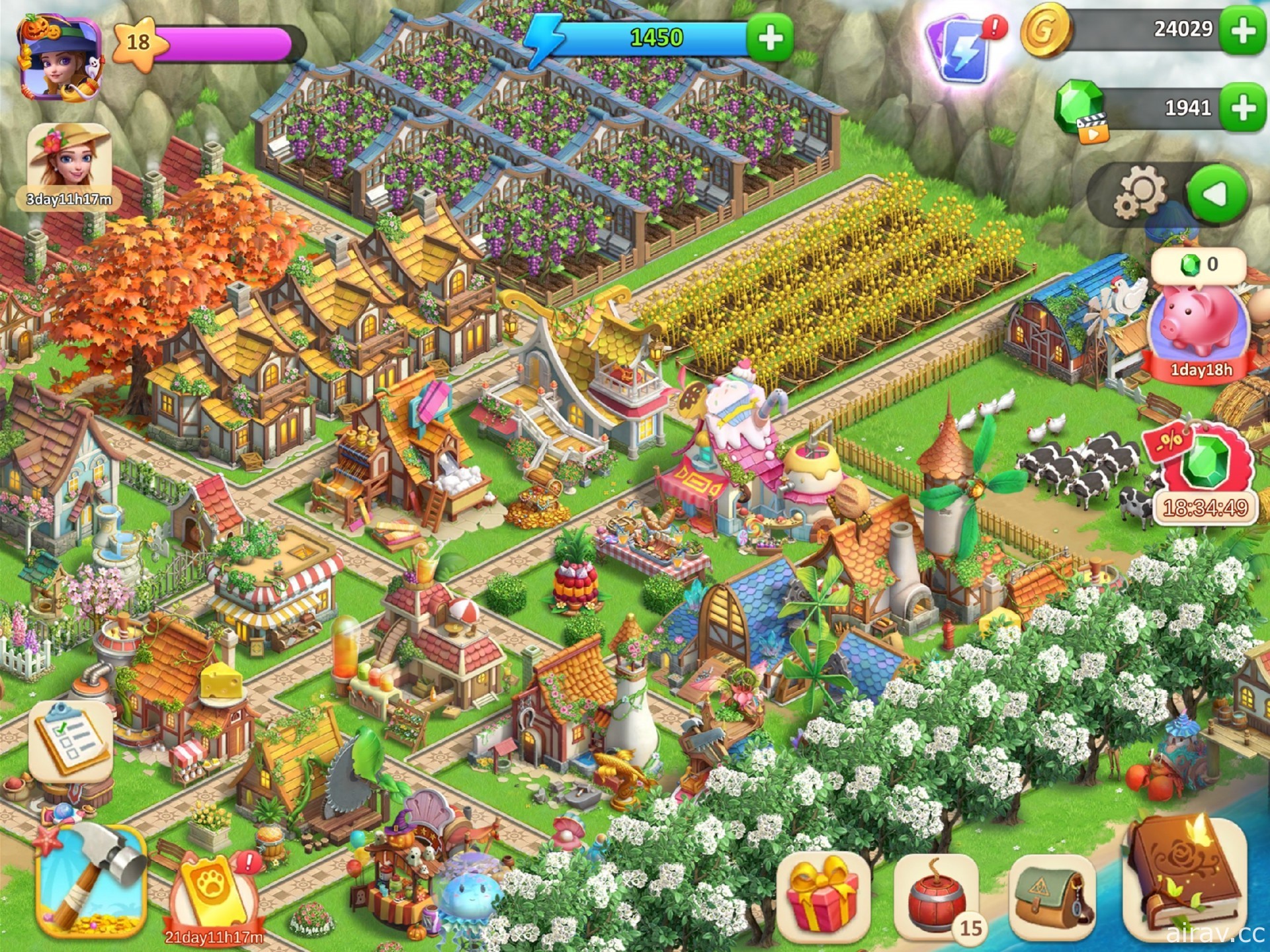 休閒模擬經營遊戲《仙旅奇緣 Fairy Town-CindeBella》在台上市 創造獨一無二的夢幻童話農場