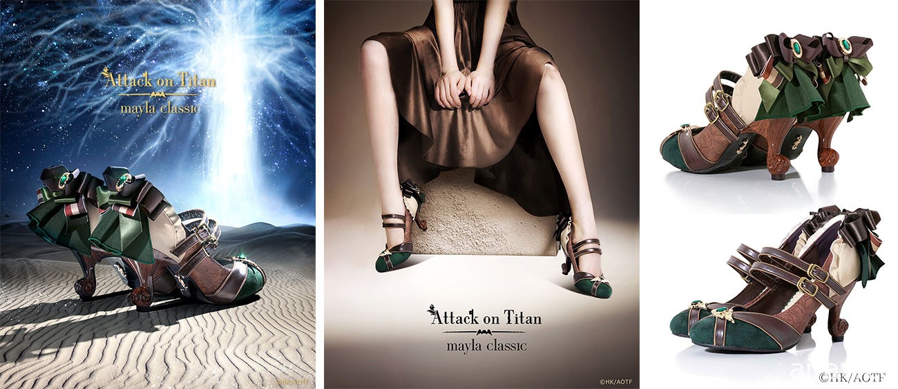 进击的巨人 × mayla classic 推出六款角色概念设计高跟鞋