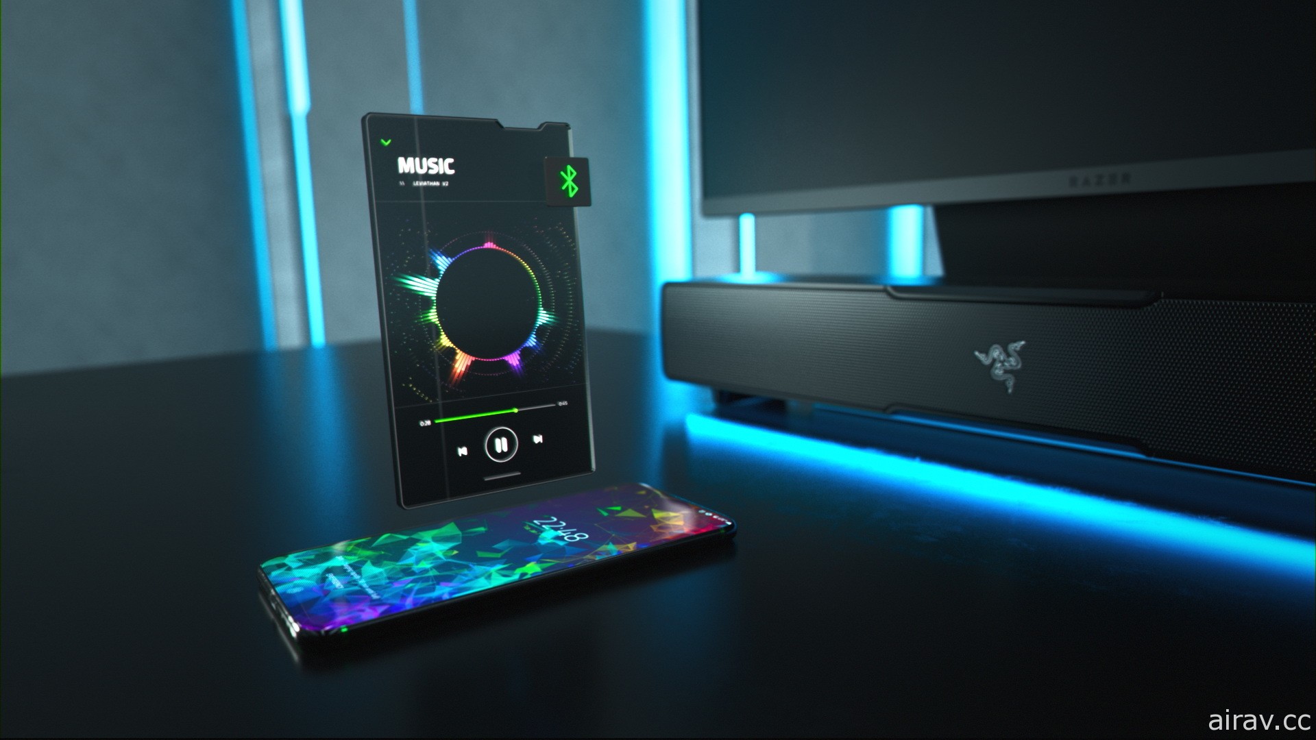 Razer 推出電腦聲霸 Leviathan V2 結合 RGB 功能、強調清晰音訊