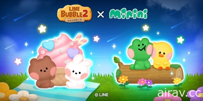 《LINE Bubble 2》與 LINE FRIENDS minini 合作登場