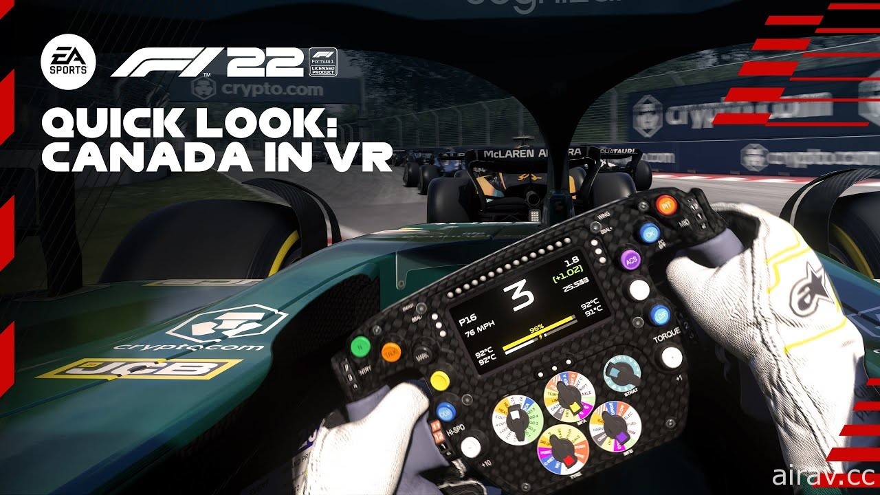 EA SPORTS《F1 22》PC 专属虚拟实境功能实机画面抢先曝光
