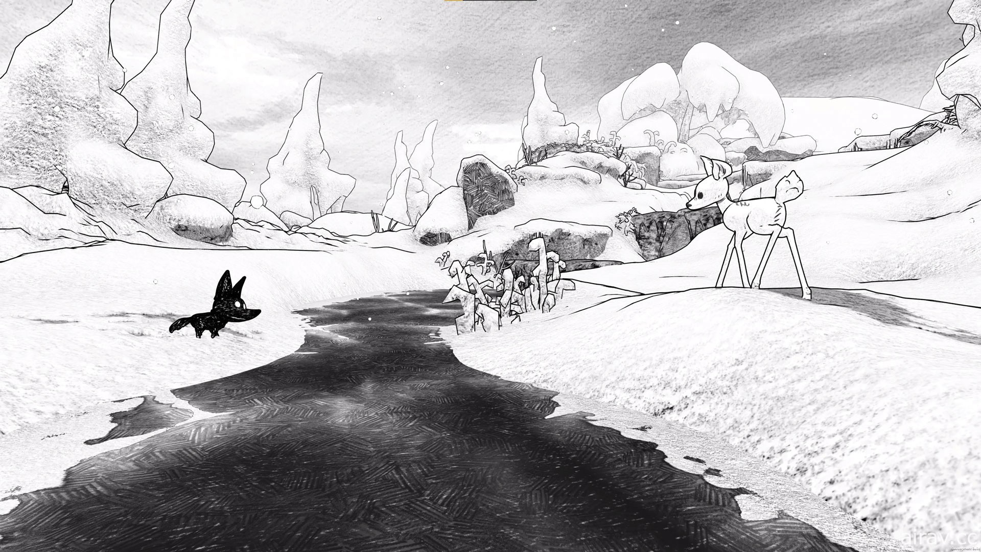 《白雪歸途 Blanc》明年問世 小狼與幼鹿在暴風雪中的生存合作冒險